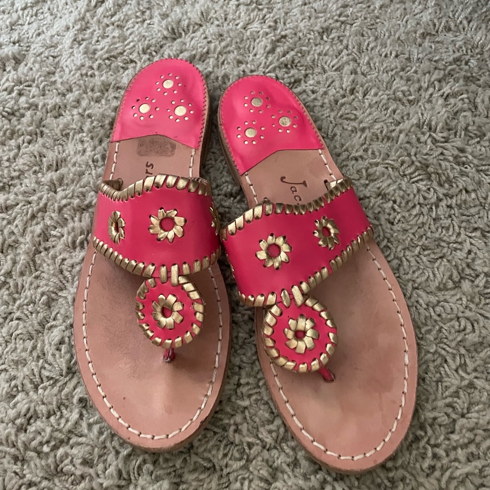 Pink and Gold Jack Rogers
